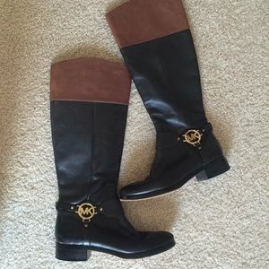 Michael kors two toned ridding boots